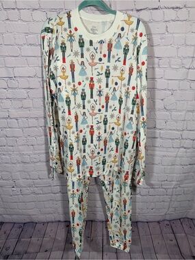 Little Planet Organic Unisex 2 Piece Christmas Pajama Set Nutcracker XL NWT